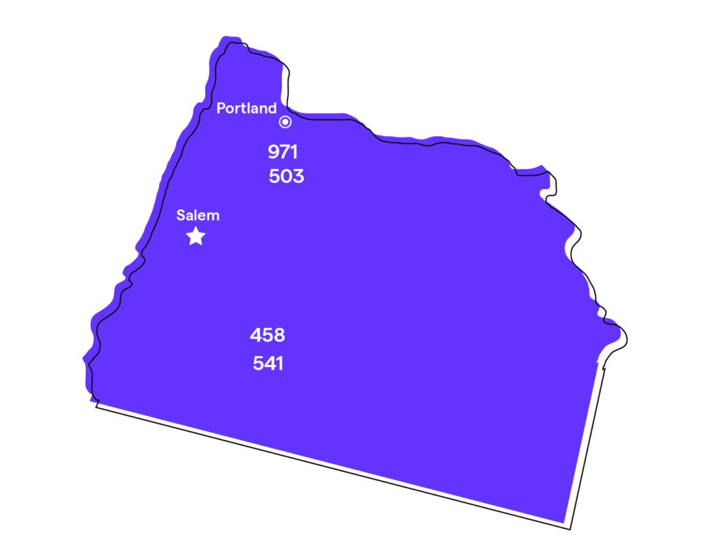 Oregon (OR) Local Phone Numbers Area Codes 503, 971, 541